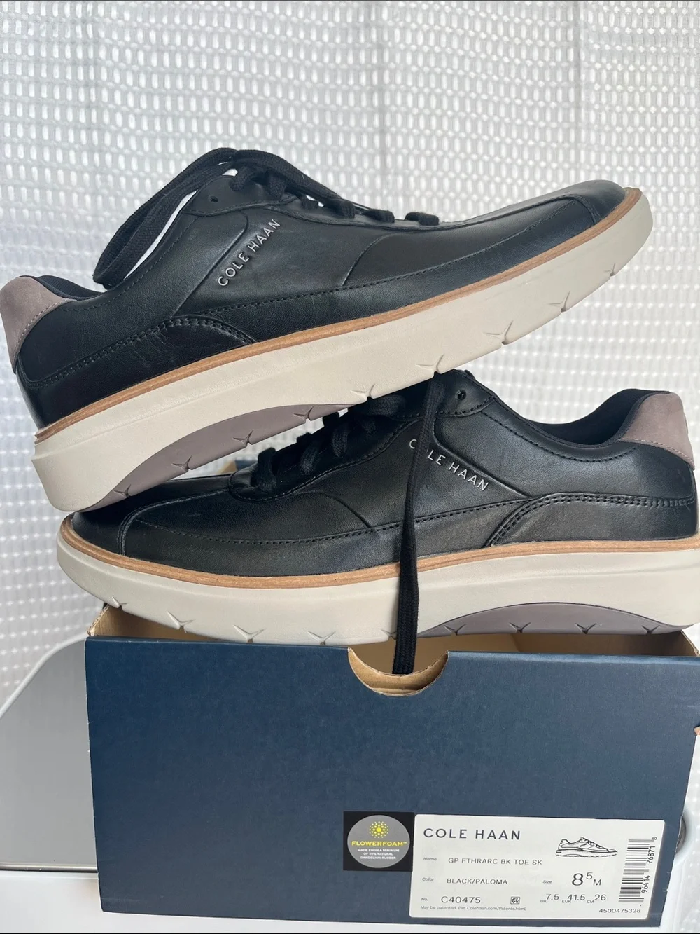 Cole Haan GrandPrø FeatherArc Bike Toe Sneakers Men’s 8.5M Black NIB C40475